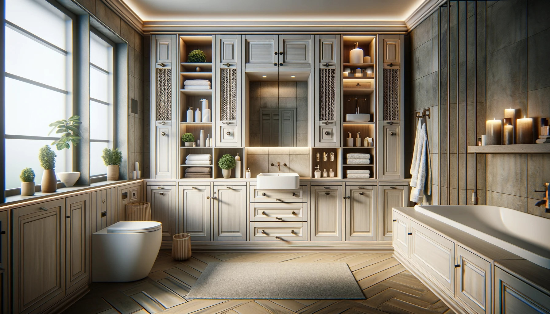 Built-In Bathroom Cabinets